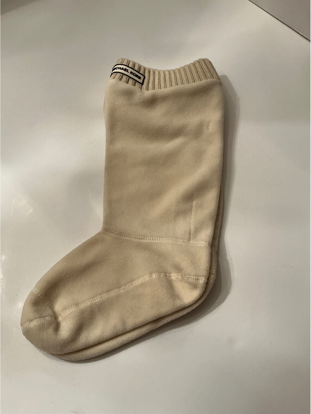 Michael Kora MK Ribbed fleece knit boot socks for tall boots New No Box